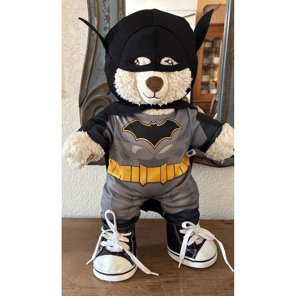 Build-A-Bear‎ Batman Plush DC Comics Bear  Costume Cape Mask Shoes Boxer Shorts